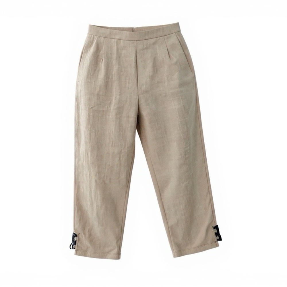 City Girl Nancy Bolen Tan khaki Capri Ankle Pants‎
